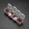 4 Grids Transparent Plastic Pill Medicine Box Tablet Pillbox Beads Jewelry Cases Pill Cases Container Health Care Tool,7 Grids White,Medium view 2