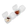 4 Grids Transparent Plastic Pill Medicine Box Tablet Pillbox Beads Jewelry Cases Pill Cases Container Health Care Tool,7 Grids White,Medium view 3