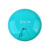 Smile Letter Print Portable Rotatable Pill Box Travel Medicine Storage Case Splitter Cutter Container,Orange view 4