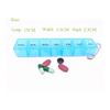 1PCS 3 Colors 7 Days Weekly Tablet Pill Medicine Box Holder Storage Organizer Container Case Pill Box Splitters,Pink view 2