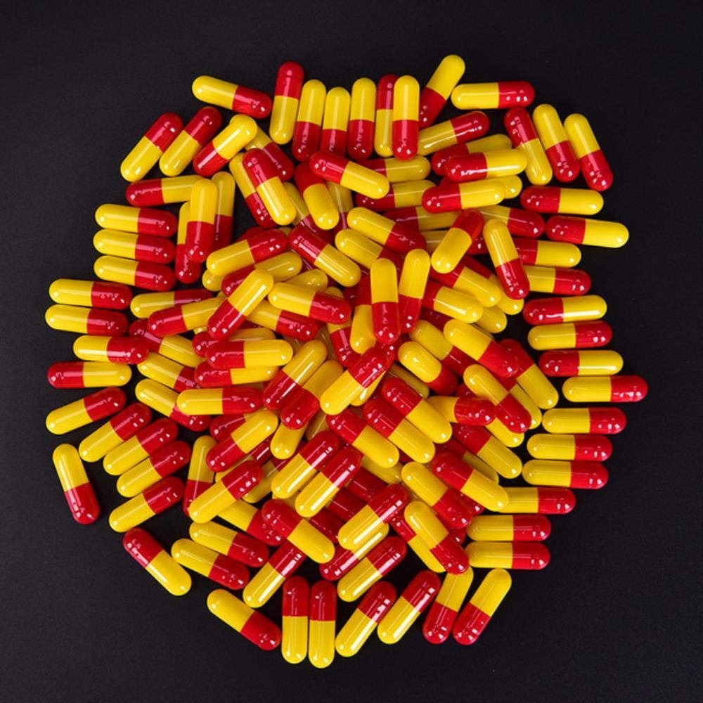 1000Pcs Multicolor Empty Capsules Pill Gel Separated Box Medicine Pill Delicate Box Bottle Capsule Shaped Smart Pill Box,7