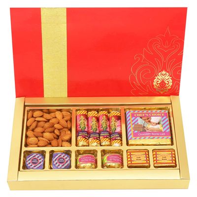 Ghasitaram Gifts Diwali Gifts Diwali Chocolates - Royal Almonds Chocolate Cracker Box
