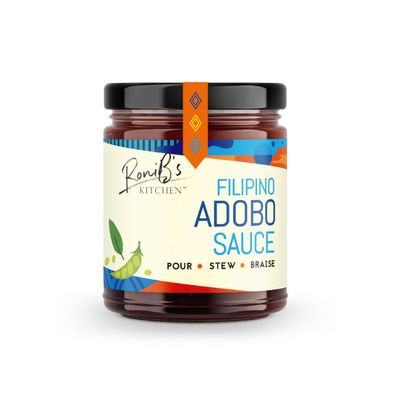 Filipino Adobo Sauce from RoniBs Kitchen 190ml Vegan Traditional Adobo Sauce Philippine Style Made with Soy Sauce, Cider Vinegar and Garlic