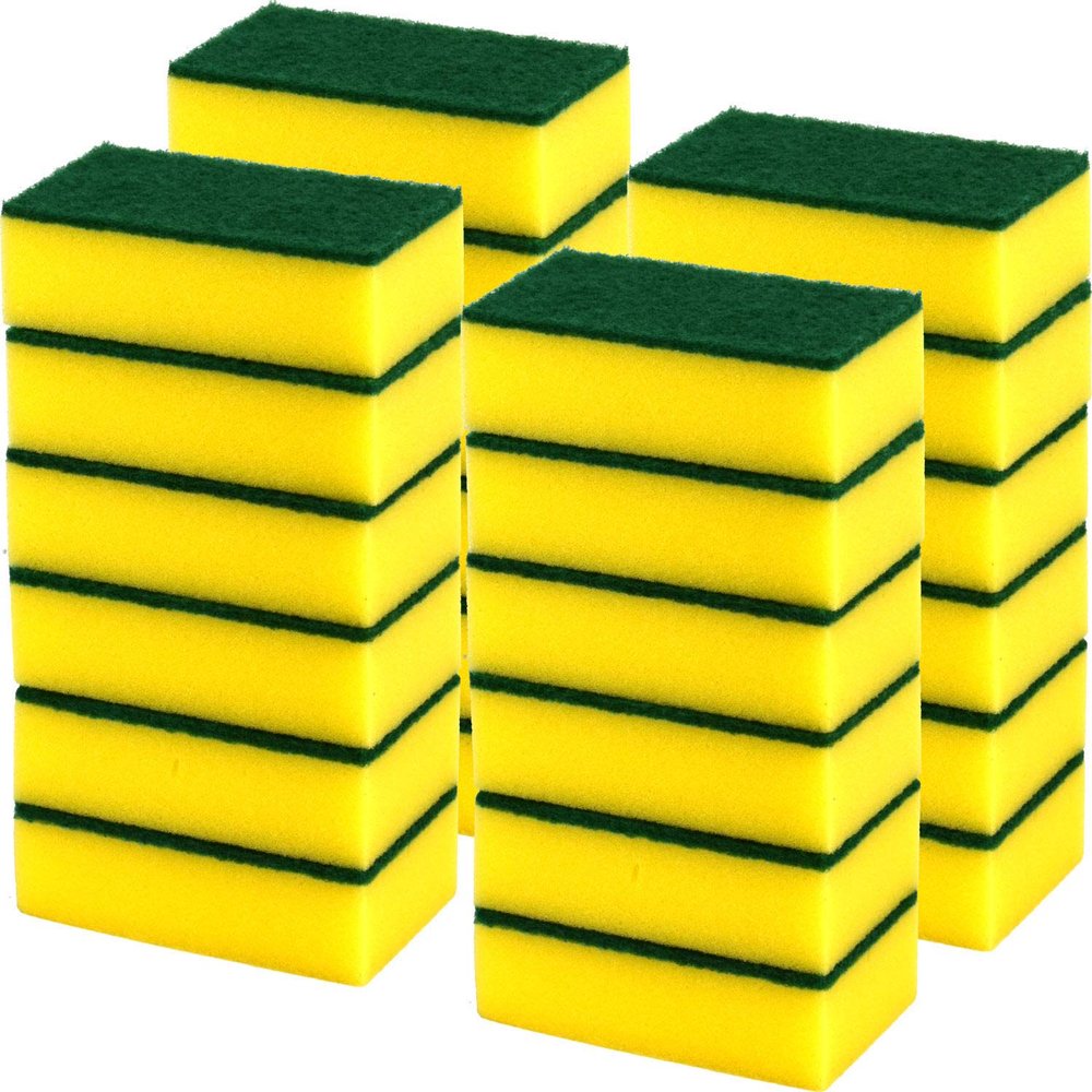 4X Large Heavy Duty Cleaning Absorbant Foam Sponge Scourers 6PK (24pcs)