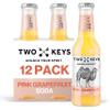 TWO KEYS Pink Grapefruit Soda 12 X 200ml - Premium Tonic Mixer | Low Calorie Perfect Paloma Mixer for Tequila, Mezcal, Gin, Vodka, Rum Cocktails | No Artificial Colours or Flavours view 1
