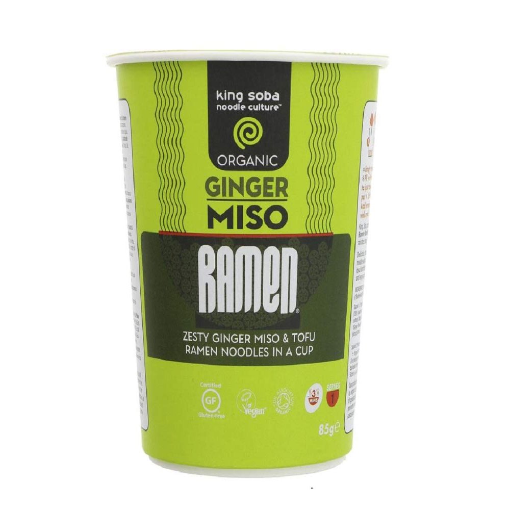 King Soba Organic Ginger Miso Ramen Cup, 85 g