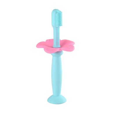 NUOBESTY Silicone Toothbrush Training Protective Baffle for Boy Girl Soft Bristles Oral Care Toothbrush for Boys and Girls First Use