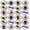 24 Halloween Cats Theme Edible Cupcake Toppers - Disc Wafer Cake Decorations view 1