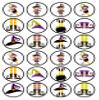 24 Halloween Witches Theme Edible Cupcake Toppers - Disc Wafer Cake Decorations view 1