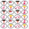 24 Ballerina Ballet Theme Edible Cupcake Toppers - Disc Wafer Cake Decorations view 1