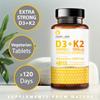 HOWARD & JAMES Vitamin D3 4000iu Plus Vitamin K2 100ug 120 High Strength Vegetarian Tablets view 3