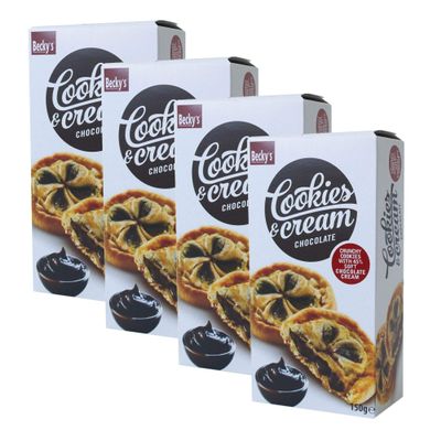 Beckys Cookies & Cream, chocolate, 4 x 150 g