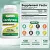 Best Naturals Cordyceps Sinensis Mycelium Mushroom Powder 750 mg 120 Veggie Capsules view 2