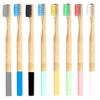 8 pcs Bamboo Toothbrushes Bamboo Charcoal Toothbrushes Natural Eco Friendly Biodegradable Organic Bamboo view 1