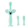 3 pcs Food Grade Silicone Soft Infant Toddlers Toothbrush Baby and Toddler Toothbrush with Replacement Heads Cute view 1