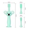 3 pcs Food Grade Silicone Soft Infant Toddlers Toothbrush Baby and Toddler Toothbrush with Replacement Heads Cute view 2