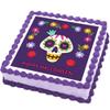 Cakeshop 7" (155 x 155mm) Square Happy Halloween Day of The Dead Skull Edible Photo Cake Toppers Decorations - Precut Premium Icing Paper view 1