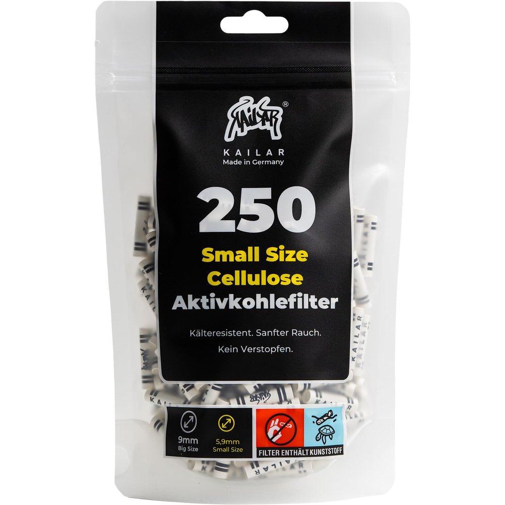 KAiLAR 250 Cellulose Activated Carbon Filter Slim 5.9 mm with Coconut Active Carbon