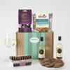 Burmont's White Wine & Chocolate Gift Hamper - Two Small White Wines, Joe & Seph's Popcorn, Cambrook Chocolate Almonds & Premium Chocolate Chip Biscuits - Hamper Exclusive To Burmont's view 1