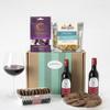 Burmont's Red Wine & Chocolate Gift Hamper - Two Small Red Wines, Joe & Seph's Popcorn, Cambrook Chocolate Almonds & Premium Choc Chip Biscuits - Hamper Exclusive To Burmont's view 1