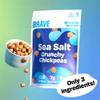 BRAVE Roasted Chickpeas: Healthy Snack, High Protein, Low Calorie - Sea Salt (12 x 35g packs) view 3