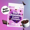 BRAVE Roasted Chickpeas: Healthy Snack, Low Calorie - Dark Chocolate (12 x 30g Packs) view 2