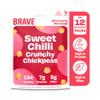 BRAVE Roasted Chickpeas: Healthy Snack, High Protein, Low Calorie - Sweet Chilli (12 x 35g Packs) view 1