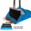 BristleComb Outdoor Broom and Dustpan Set Upright  64 Long Collapsible Broom and Dust Pan with Long Handle, Self Cleaning Comb & 2 Interchangeable Heads of Different Stiffness - Medium and Coarse view 2