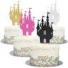 Crafty Toppers Glitter Fairytale Castle Cake Topper (Black Glitter) view 1