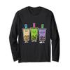 Boba tea green drink milk Taro tapioca Japan Matcha pearl Long Sleeve T-Shirt view 1
