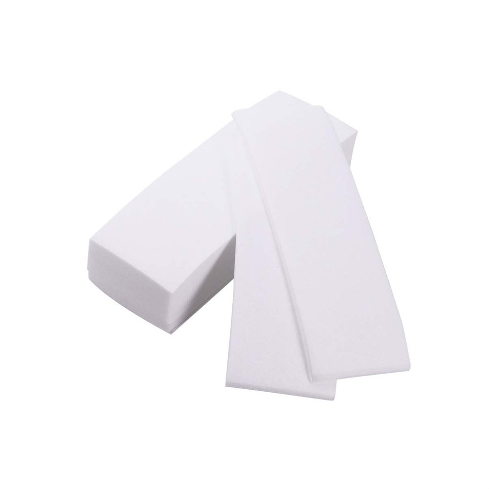 Lurrose 200pcs Facial Body Hair Removal Wax Strips Paper Soft Nonwoven Depilatory Strips