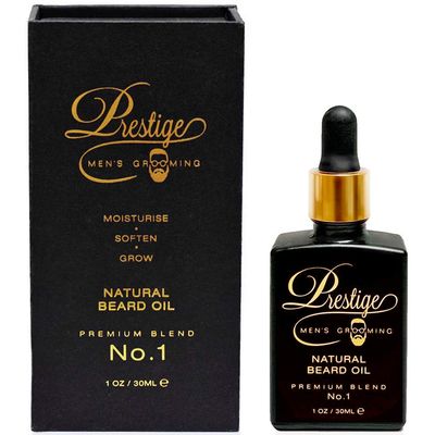 Beard Oil for Men by Prestige Mens Grooming  for Healthy Beard Growth  100% Premium Natural Blend  Beard conditioner Oil  Patchouli oil & Ylang Ylang oil (musky-earthy, floral Scent) 30ml