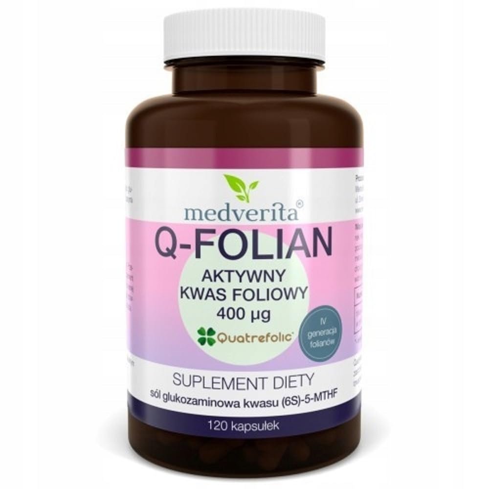 MEDVERITA Q-Folian Quatrefolic 400 mg 120 Caps | Levomefolic Acid
