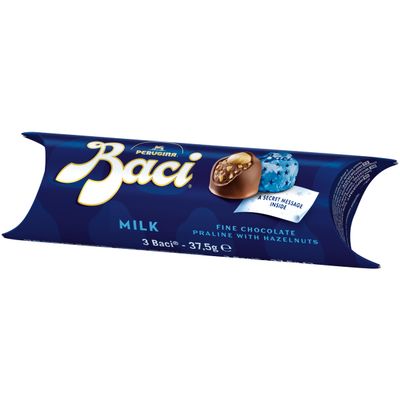 Baci Milk Chocolate Truffles with Hazelnut, Gluten Free, Tube, 37.5 g (Pack of 1)
