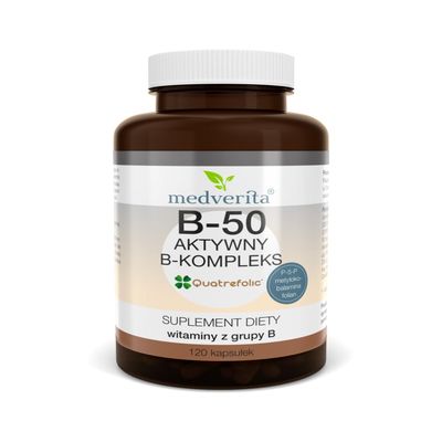 MEDVERITA B-50 Methylated B-Complex 120 Caps | Supports The Nervous System | Reduces Fatigue
