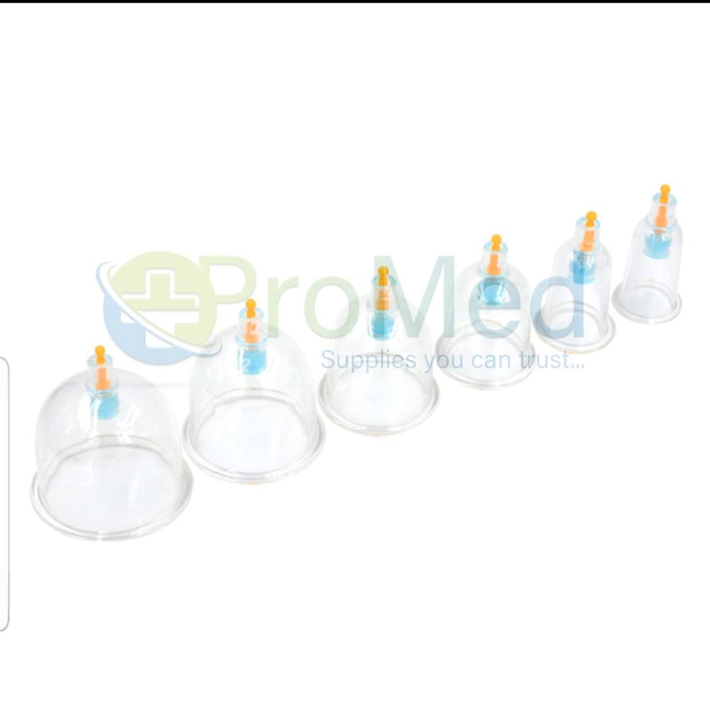 100 x Single Use Plastic Cupping/Hijama Therapy Vacuum Suction Cups Mixed Size