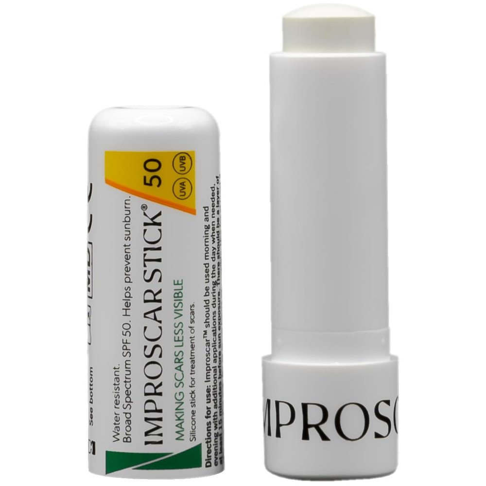Improscar Stick 50 - Worlds first, patented, silicone-based stick for scar treatment with SPF 50 - Making scars less visible, 5 g