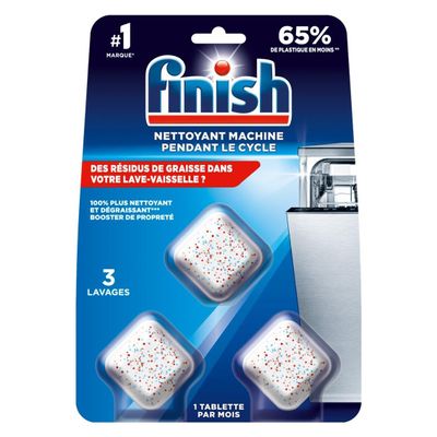 Finish Dishwasher Machine Cleaner During Cycle - 3 Dishwasher Tablets/3 Months of Use
