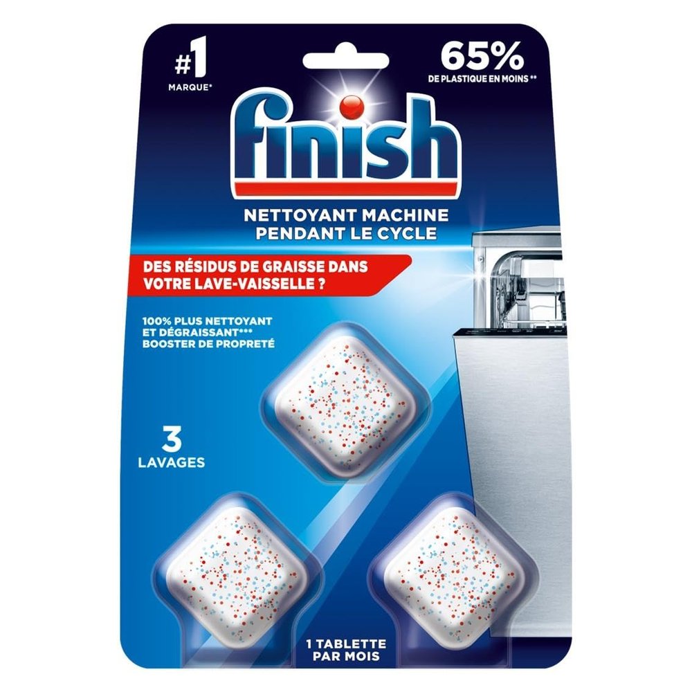 Finish Dishwasher Machine Cleaner During Cycle - 3 Dishwasher Tablets/3 Months of Use