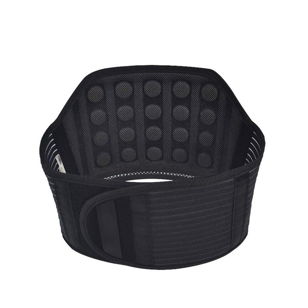 ZFF Magnetic Heat Lower Back Brace - Self Heating Lumbar Support Belt Tourmaline & Magnets Fabric - Women And Men Waist Pain Relief (Size : L)