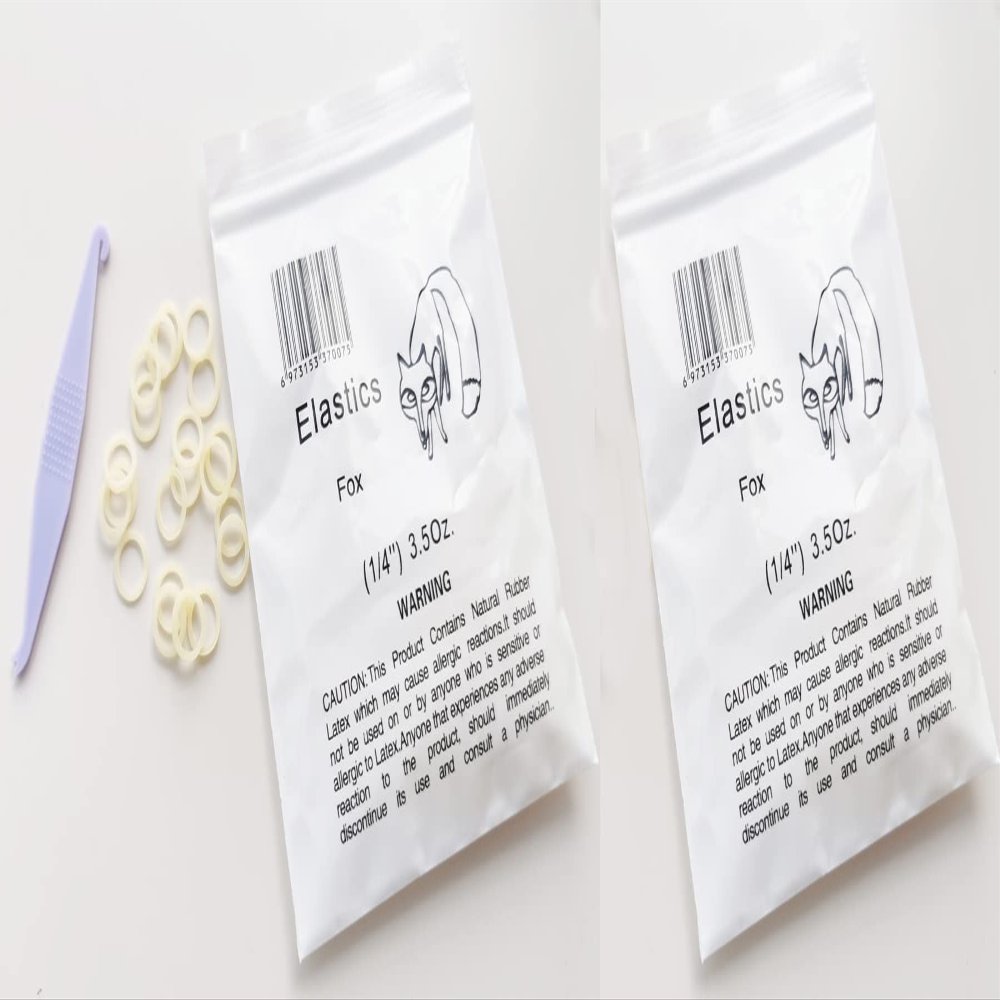 Amber 1/4 Medium Strength 3.5 oz Orthodontics Elastic Braces Dental Rubber Bands (2 Pack (200 Pieces))