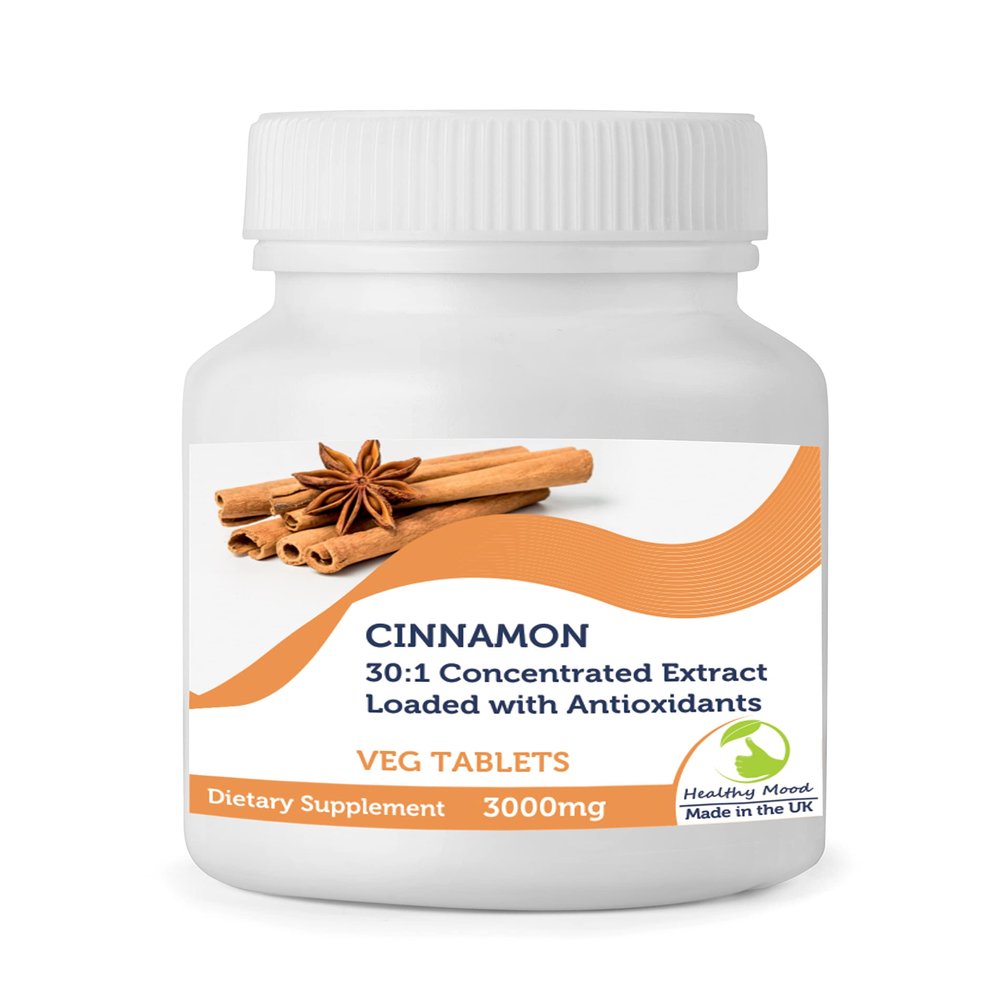 Cinnamon 120 Tablets 3000mg 30:1 Concentrated Extract Dietary Health Supplements Nutrition Pills - HM