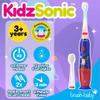 Brush-Baby - Rocket KidzSonic Kids Electric Toothbrush, 3+ Years - DeepClean Bristles, Suction Base - Fun Design with Flashing Disco Lights - 2 x Replacement Heads & 1 x AAA Battery view 2
