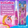 Brush-Baby - Unicorn KidzSonic Kids Electric Toothbrush, 3+ Years - DeepClean Bristles, Suction Base - Fun Design with Flashing Disco Lights - 2 x Replacement Heads & 1 x AAA Battery view 3