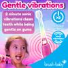 Brush-Baby - Unicorn KidzSonic Kids Electric Toothbrush, 3+ Years - DeepClean Bristles, Suction Base - Fun Design with Flashing Disco Lights - 2 x Replacement Heads & 1 x AAA Battery view 4