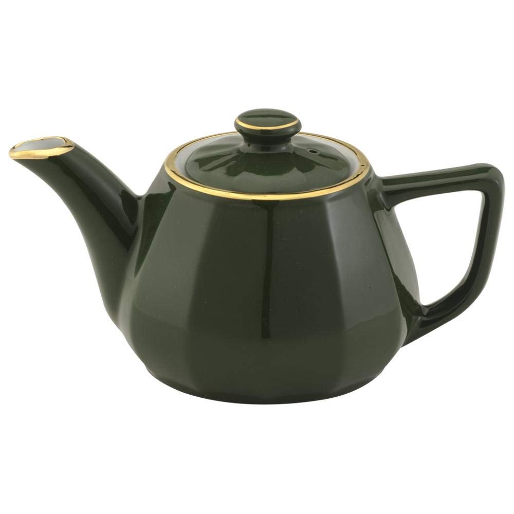 Green and Gold Apilco Bistro Tea Pot: 65cl