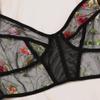 Gallity Sexy Lingerie for Women Floral Embroidered Lace Bra and Panty Sets 2 Piece Mini Babydoll Bodysuit (XL, Black) view 4