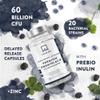 Bio Cultures Complex [ 120 Billion CFU ] 30x Bacterial Strains incl. Lactobacillus Acidophilus & Bifidobacterium per Serving - 90 Capsules - 3rd Party Tested view 2