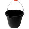 14L Black Flexible Bucket Heavy Duty Black Rubber Builders Bucket 3 Gallon 14 Litre Water Mixing Storage Strong Handle and Spout Ideal for Construction Trade, Animal Feed view 3