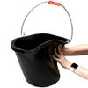 14L Black Flexible Bucket Heavy Duty Black Rubber Builders Bucket 3 Gallon 14 Litre Water Mixing Storage Strong Handle and Spout Ideal for Construction Trade, Animal Feed - Pack of 5 view 4